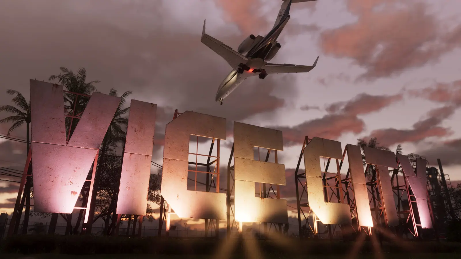 Vice City at sunset from official GTA VI promotional media